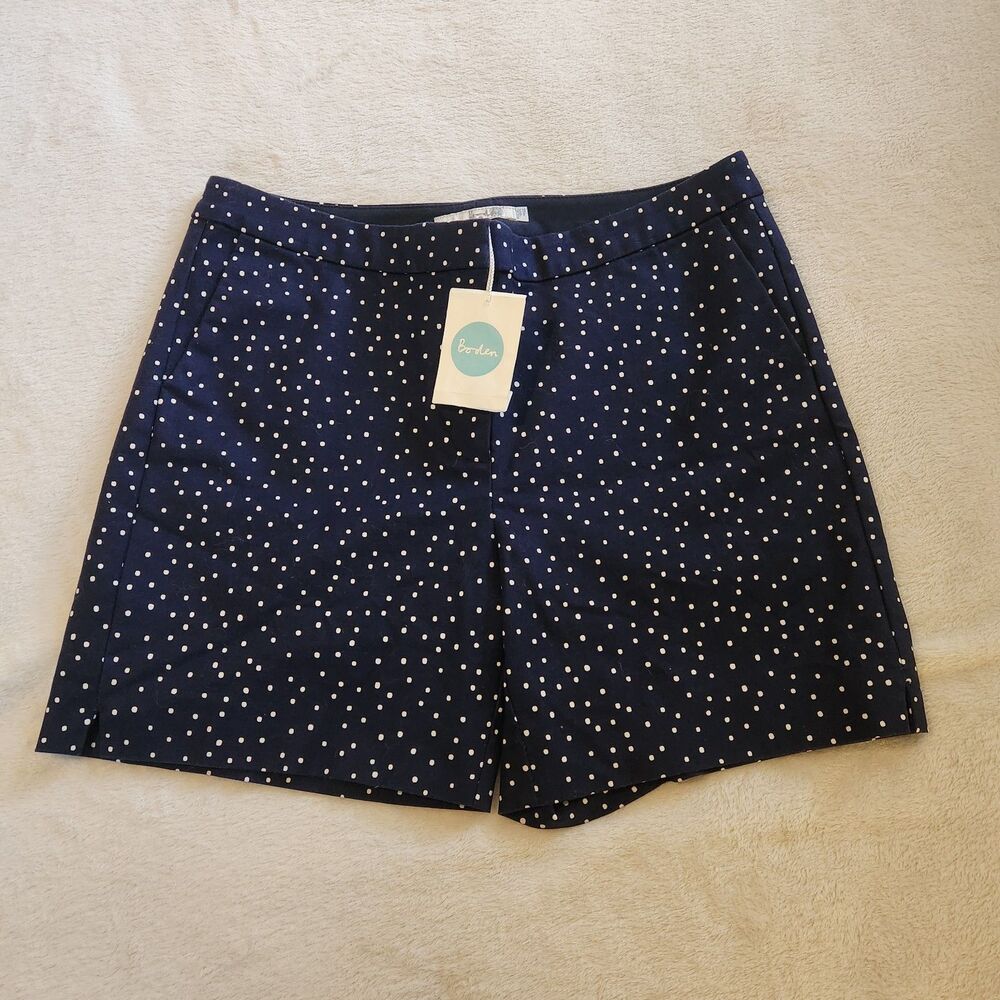 NWT Boden Navy Blue Polka Dot Shorts - Women's US Size 8
